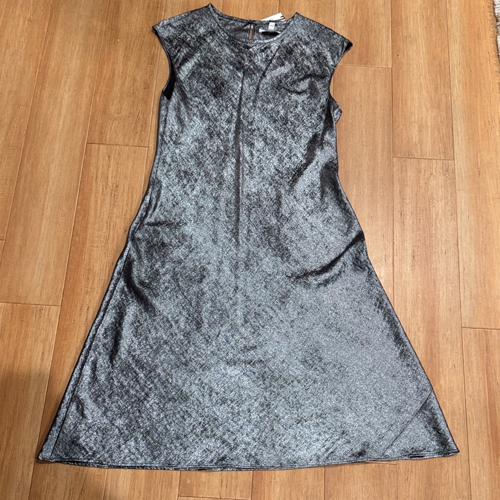Banana Republic Shimmering Silver Midi Dress